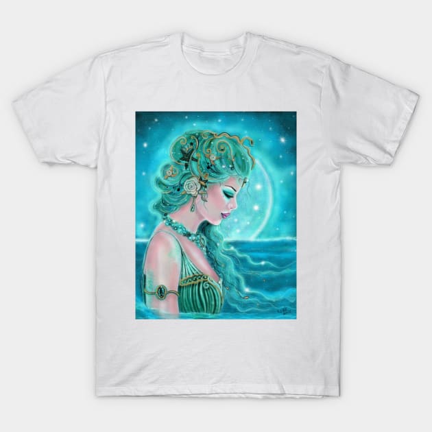 Moonlit mermaid by Renee Lavoie T-Shirt by ReneeLLavoie